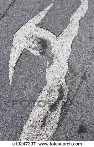 road, tarmac, sign, marking, lines, street View Large Photo Image Stock Photo - road, tarmac, sign, marking, lines, street. Fotosearch