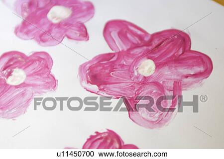 Stock Image - Canvas, Close-Up, Floral Design, Flower. Fotosearch