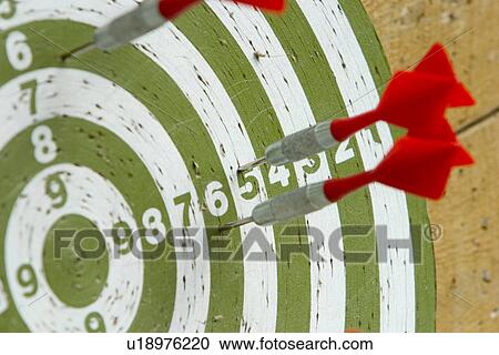 Stock Image - dartboard, board, circular, numbered, plaything, game. Fotosearch