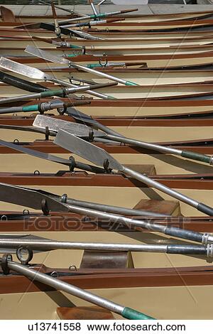 Stock Photo - metal, oar, leisure, sports, recreation, rows. Fotosearch