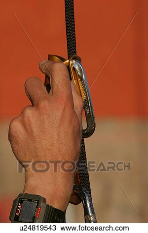 Stock Image - repelling, building, outdoor, recreation, rescue. Fotosearch