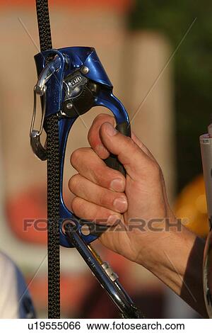 Stock Photograph - repelling, building, outdoor, recreation, rescue. Fotosearch