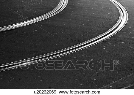 black and white, rail, railways, railway line, tram line, street View Large Photo Image Stock Photo - black and white, rail, railways, railway line, tram line, street. Fotosearch