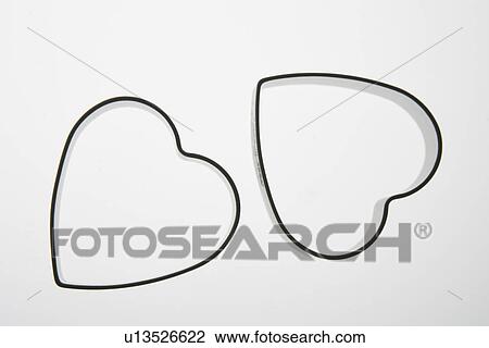 Stock Image - Black And White, Close-Up, Heart Shape, Indoors. Fotosearch