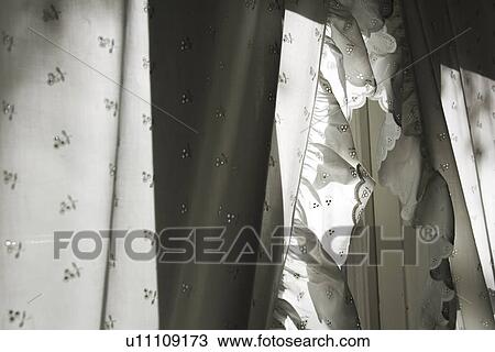 Day, Arrangement, Curtains, Cloth, Black And White, Appearance View Large Photo Image Stock Image - Day, Arrangement, Curtains, Cloth, Black And White, Appearance. Fotosearch