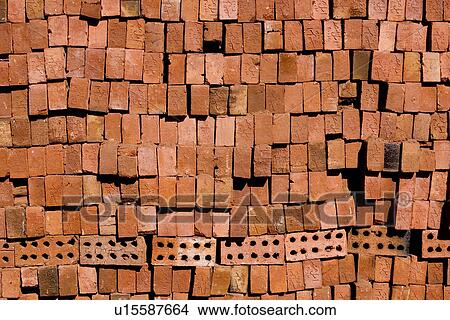 Picture - Block, Full Frame, Close-Up, Brick, Arrangement. Fotosearch