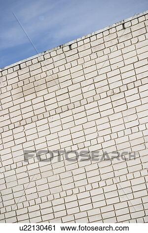 Stock Image - Design, Brick, Day, Clouds, Brick Wall, Arrangement. Fotosearch