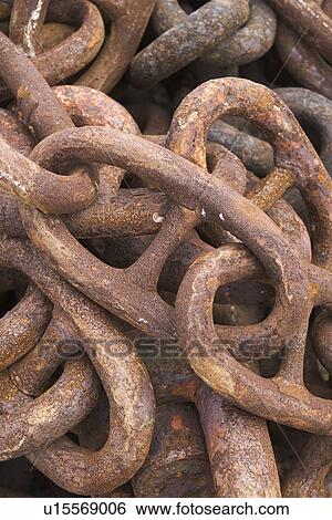 Stock Photograph - Chain, Close-Up, Day, Large Group Of Objects, Link. Fotosearch