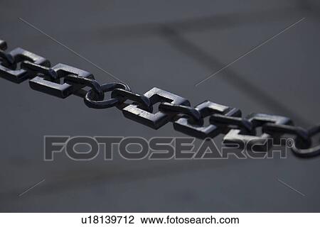 Stock Image - Chain, Close-Up, Day. Fotosearch