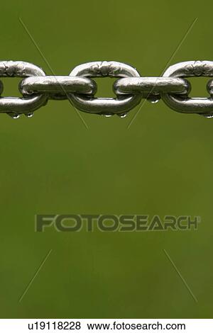 Stock Photo - metal, links, detail, metallic, steel, shine. Fotosearch
