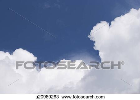 Stock Image - Blue, Calm, Climate, Clouds, Cumulus. Fotosearch