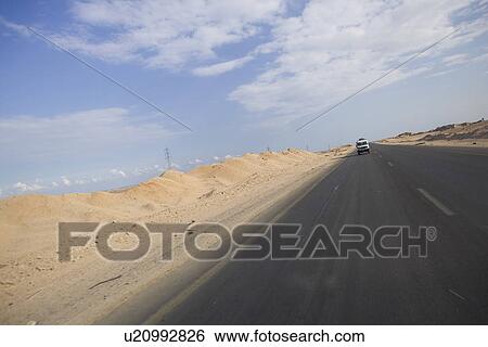 Stock Photograph - Car, Cloud, Day, Distant, Dividing Line. Fotosearch