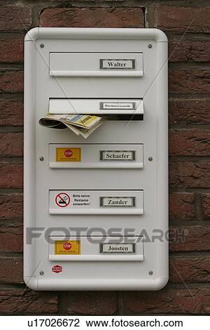 Stock Image - items, array, plates, text, symbols, signs. Fotosearch