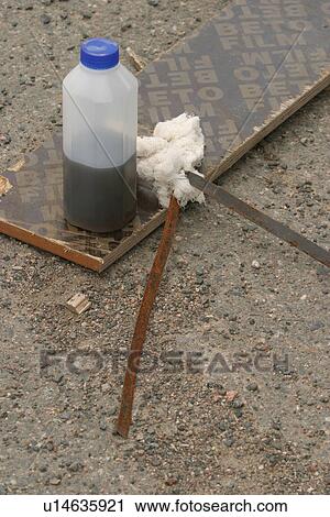 Stock Image - bottle, mixture, chemical, iron, rod, cotton. Fotosearch