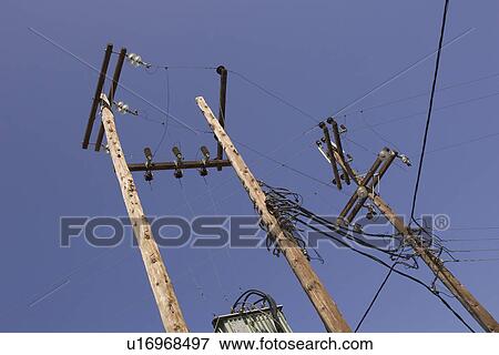 Stock Photo - Clear Sky, Day, Electricity Pylon. Fotosearch