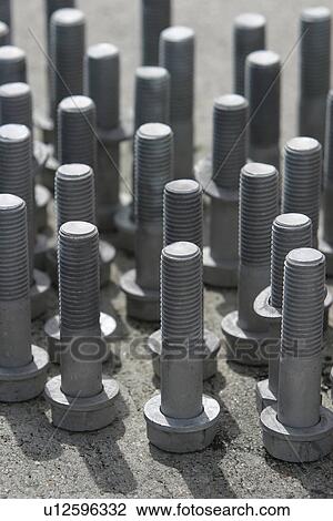 Stock Image - Nails, Fasteners, Fabricated, Molded, Metallic, Industrial. Fotosearch