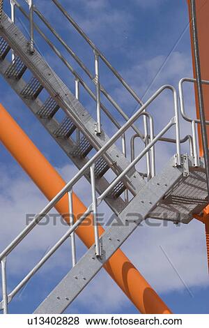 staircase, up, down, iron, ascending, descending View Large Photo Image Stock Photo - staircase, up, down, iron, ascending, descending. Fotosearch