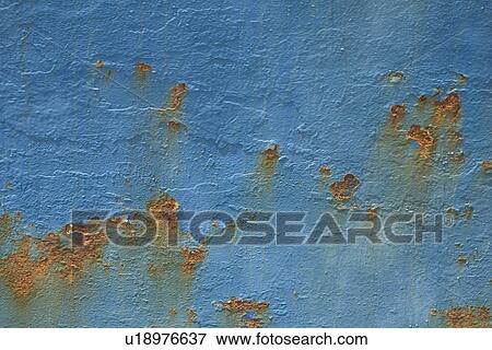 Stock Photo - Blue, Brown, Close-Up, Damaged. Fotosearch