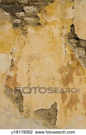 Stock Image - Texture, Peeling, Peeling Off, Worn, Weathered, Painted. Fotosearch
