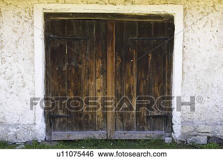 Stock Photograph - Broken, Cracks, Day, Door, Doorframe. Fotosearch