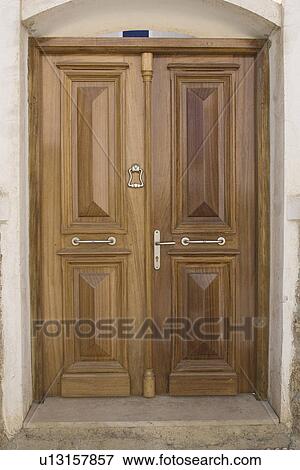 Stock Photo - Closed, Close-Up, Day, Door, Door Handle. Fotosearch