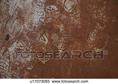 Stock Image - shoe, brown, prints, footmarks, steps. Fotosearch
