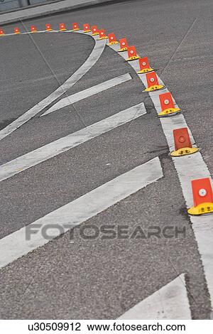 Stock Image - street, outdoors, way, path, shine, reflection. Fotosearch
