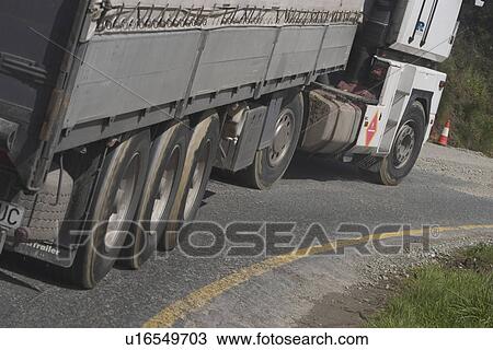Stock Image - truck, vehicle, moving, movement, speed, pace. Fotosearch