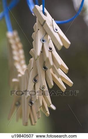 Close-Up, Day, Clothesline, Clothes Peg, Attached View Large Photo Image Stock Photo - Close-Up, Day, Clothesline, Clothes Peg, Attached. Fotosearch