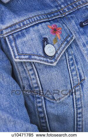 Stock Photography - Blue, Button, Casual Clothing, Close-Up, Denim. Fotosearch