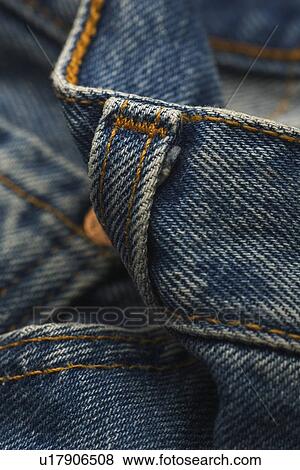 Stock Photo - Blue, Casual Clothing, Close-Up, Denim, Fabric. Fotosearch