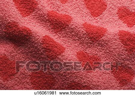 Stock Image - Close-Up, Design, Fabric, Fluffy, Heart Shape. Fotosearch