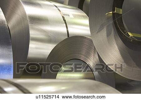 Picture - Aluminum Mill, Day, Close-Up, Aluminum Sheet, Aluminum. Fotosearch