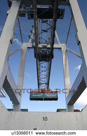 Stock Image - harbor, cargo, storage, containers, goods, order. Fotosearch
