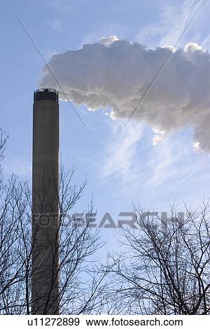 Stock Photo - pollute, acid, rain, environmental, chimney, polluting. Fotosearch