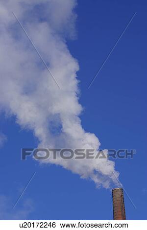 Stock Photograph - silo, pollute, acid, rain, environmental, chimney. Fotosearch
