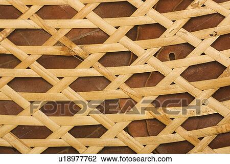 Bamboo Close Up Covering Design Fence Stock Image U18977762