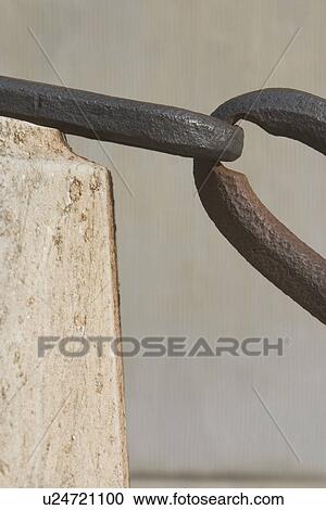 Stock Image - outdoors, barrier, barricade, iron, decorative, design. Fotosearch