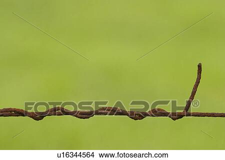 Picture - outdoors, barrier, barricade, metallic, design, rough. Fotosearch