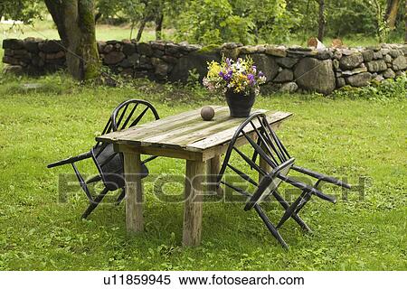 Stock Photography - Table, Potted Plant. Fotosearch