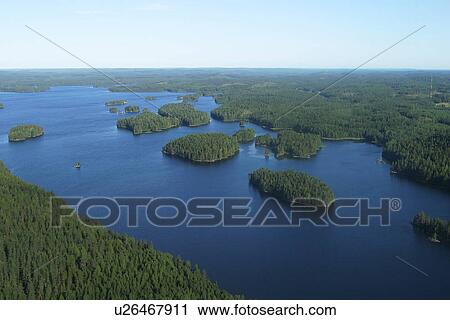 Stock Image - forest, aerial view, landscape, view, vista, aerial. Fotosearch
