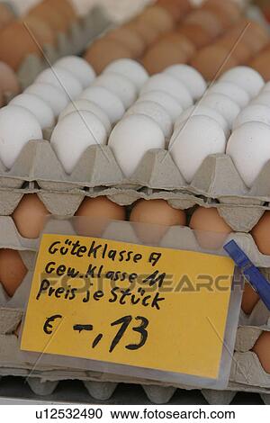 Stock Image - brown, close, up, dairy, different eggs, poultry. Fotosearch