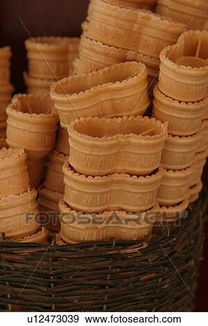 Stock Photo - Marketplace, Stack, Cones. Fotosearch