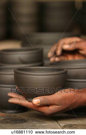 Stock Image - pottery, ceramic, earthenware, earth, clayware, clay. Fotosearch