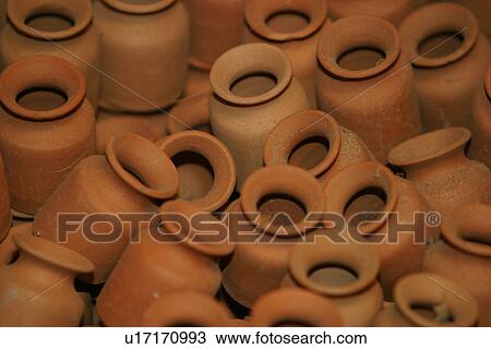 Stock Image - pottery, ceramic, earthenware, earth, clayware, clay. Fotosearch