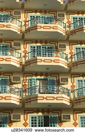 Balcony, Curtain, Building Structure, Building Exterior, Apartment View Large Photo Image Stock Photo - Balcony, Curtain, Building Structure, Building Exterior, Apartment. Fotosearch