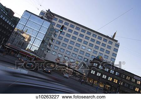 Building, Day, Cars, Building Exterior, Architecture View Large Photo Image Stock Photo - Building, Day, Cars, Building Exterior, Architecture. Fotosearch