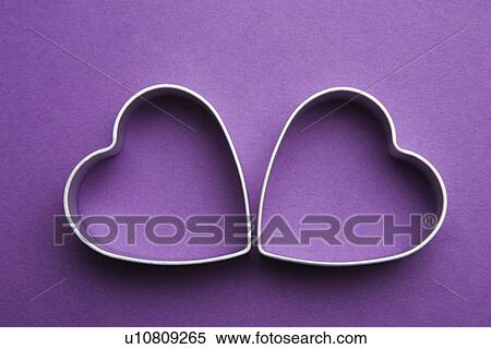 Stock Photography - Close-Up, Colored Background, Heart Shape, Indoors. Fotosearch