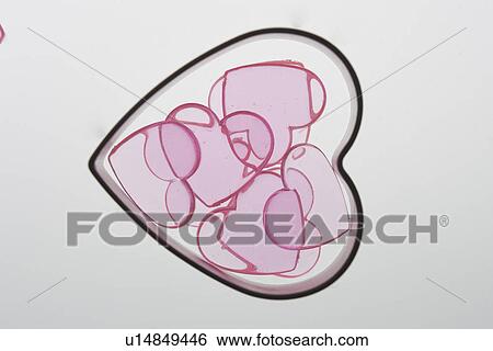 Stock Photograph - Close-Up, Cut Out, Group Of Objects, Heart Shape. Fotosearch