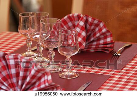 Stock Image - glass, glassware, stemmed, stemmed glasses, cocktail glasses, wine glasses. Fotosearch